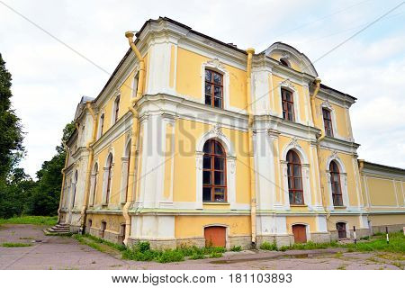 Baroque palace in the estate Znamenka near St.Petersburg Russia.