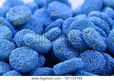 Blue Jelly Gumdrop Sweet Background