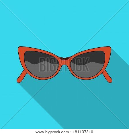 sunglasses for protection from the sun.Summer rest single icon in flat style vector symbol stock web illustration.