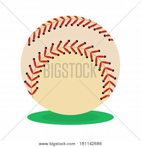 Baseball ball icon. Flat vector cartoon illustration. Objects isolated on a white background.