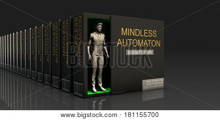 Mindless Automaton Endless Supply of Labor in Job Market Concept 3D Illustration Render