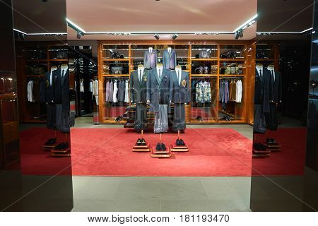 HONG KONG - CIRCA NOVEMBER, 2016: Dolce & Gabbana store at the Elements shopping mall. Dolce & Gabbana is a luxury Italian fashion house.