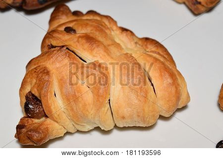 Neapolitan Sfogliatelle Stuffed With Ricotta Cheese And Chocolate Cream