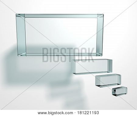 transparent speak balloon isolated on white background