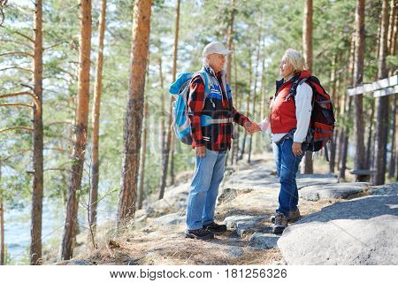 Mature couple enjoying wekend in the country