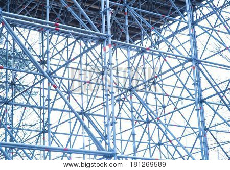 New Steel frame structure. Red, Blue colors