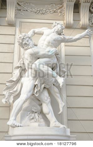 Dioses griegos luchando entre sí