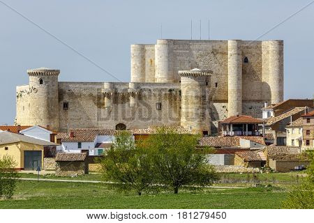 The castle in Sources of Valdepero in Palencia Spain