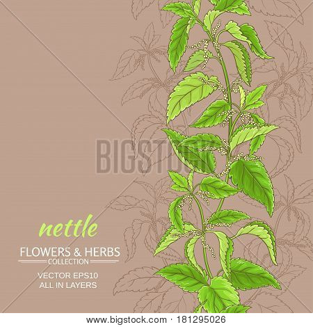 nettle vector vertical   pattern on color background