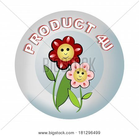 Label product recommendations with beautiful laughing flowers