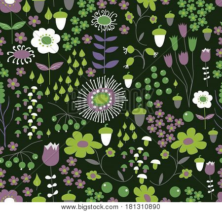 Seamless flower background vector illustration fabric pattern