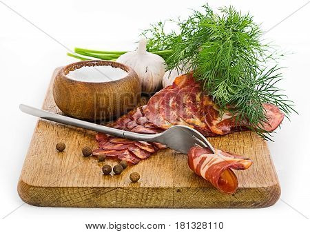 Rough Simple Still Life With Bacon