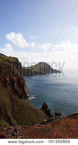 Beautiful lava mountain in Madeira island, Portugal