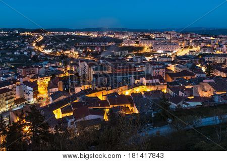 landscape of light of Campobasso in night