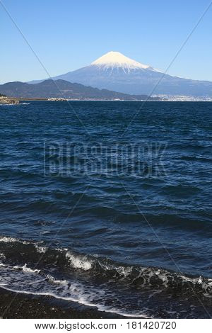 Mt. Fuji And Sea, View From Mihono Matsubara In Shizuoka, Japan