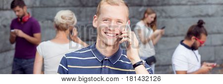 Man Talking On His Phone