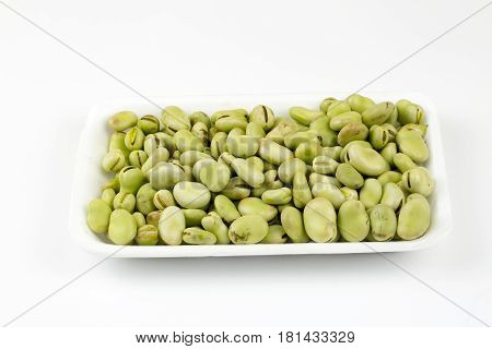 Fresh Fava or broad bean background, texture or pattern.