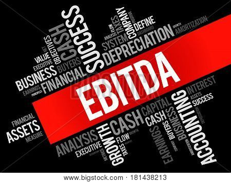 Ebitda  Word Cloud Collage, Business Concept