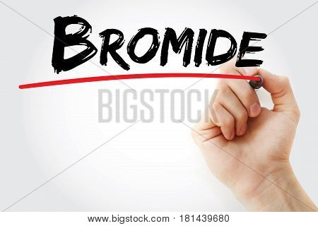 Hand Writing Bromide With Marker