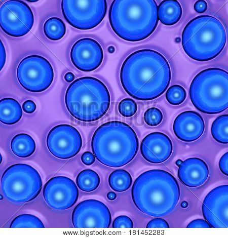 Abstract background of small rings in blue colors. 3d rendering