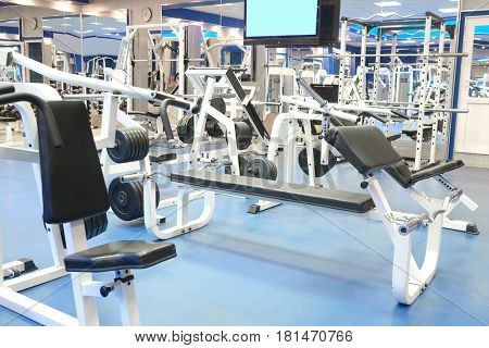 Interior of a fitness hall