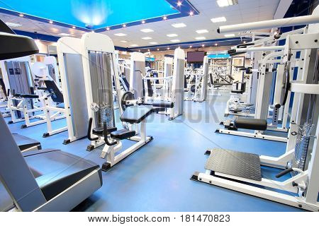 Interior of a fitness hall