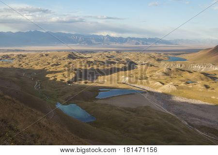 View from the Hill to the Zaalayskiy Valley, Pamir, Kyrgyzstan