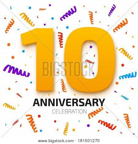 Ten Years Anniversary Vector Photo Free Trial Bigstock