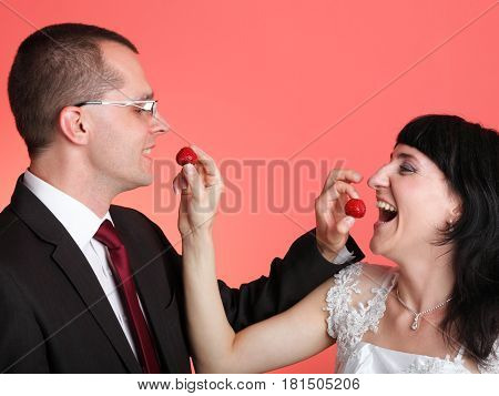 Happy Smiling Bride And Groom