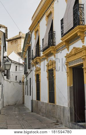 Cordoba (Andalucia Spain): old typical street in the Juderia