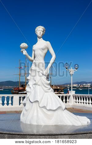 Gelendzhik Russia - August 26 2015: Sculpture 