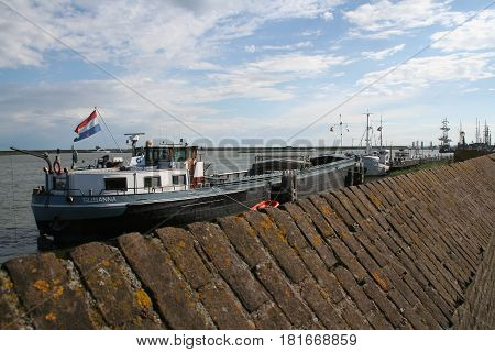 Enkhuizen, Historical Marina Filled With Sailing Ships