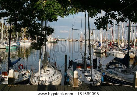 Enkhuizen, Historical Marina Filled With Sailing Ships