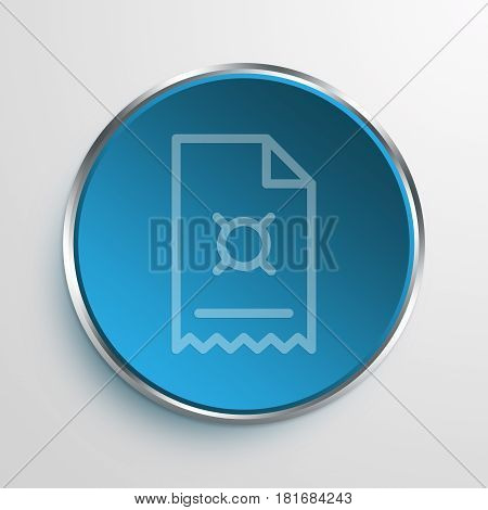 Blue Sign Currency Invoice Symbol icon Business Concept
