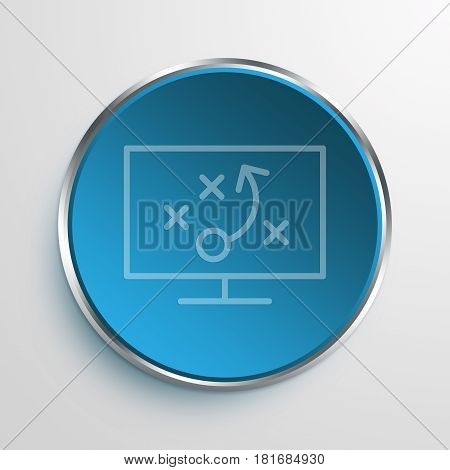 Blue Sign Digital Strategy Symbol icon Business Concept