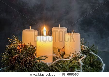 advent wreath at christmas