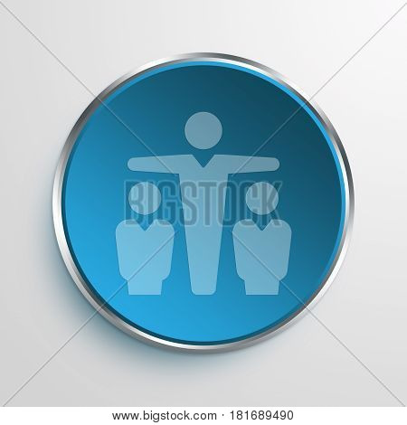 Blue Sign Marketing Intermediary Symbol icon Business Concept
