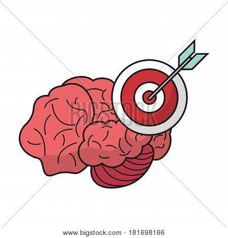 brain target objetive marketing vector illustration eps 10