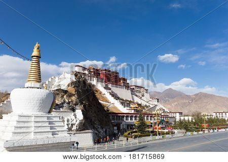 the potala palace in lhasa city tibet autonomous region China