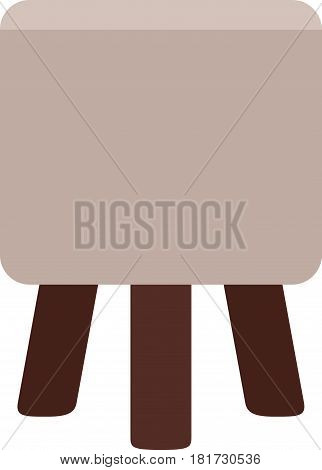 Comfortable compact chair on three legs, colour