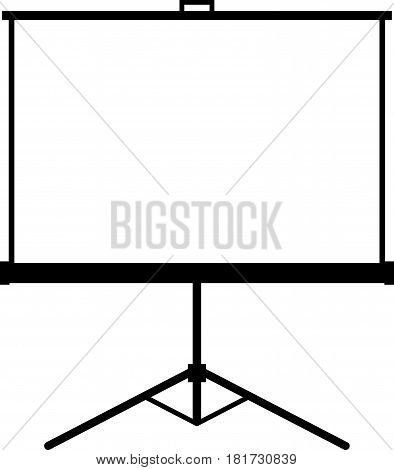 Projector screen ( shade picture  ) on whte background