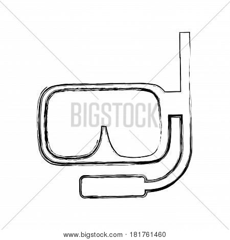 snorkel diving isolated icon vector illustration design