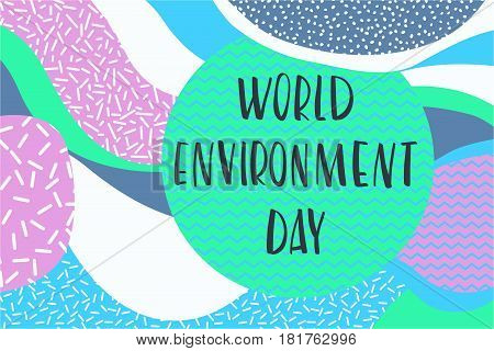 Earth day concept. Save planet. World environment day lettering inscription background. Vector illustration.