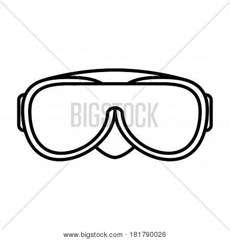 snorkel googles isolated icon vector illustration design