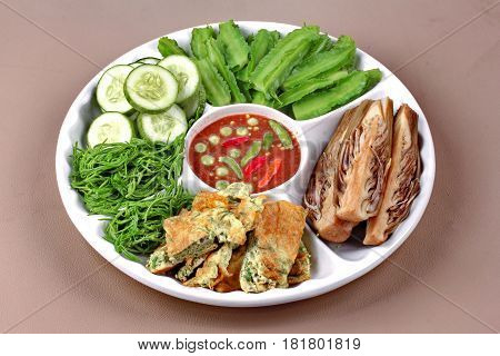 Spicy Shrimp Paste Dip As Nam Prik Kapi