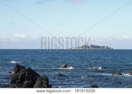 Gunkan Jima (battleship Island) In Nagasaki, Japan