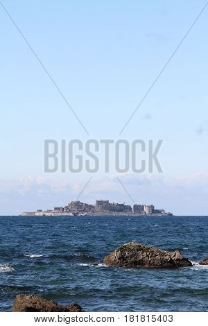 Gunkan Jima (battleship Island) In Nagasaki, Japan