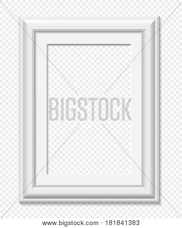 Vertical Rectangular White Frame, Vector