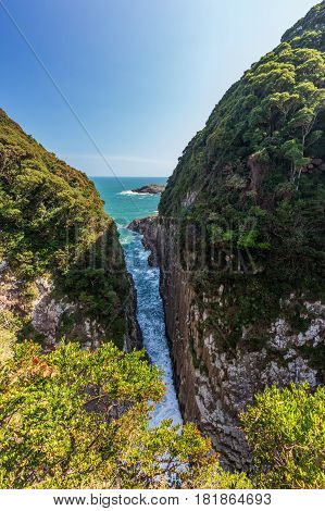 Beautiful Coastline Of Hyuga Cape In Miyazaki, Kyushu.