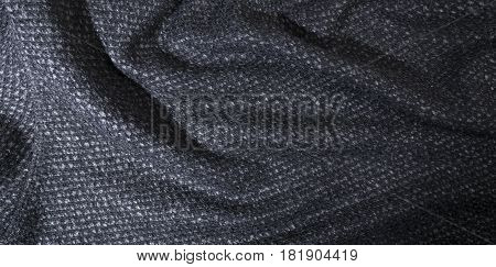 waving cotton gray fabric textile background for fashion industry.